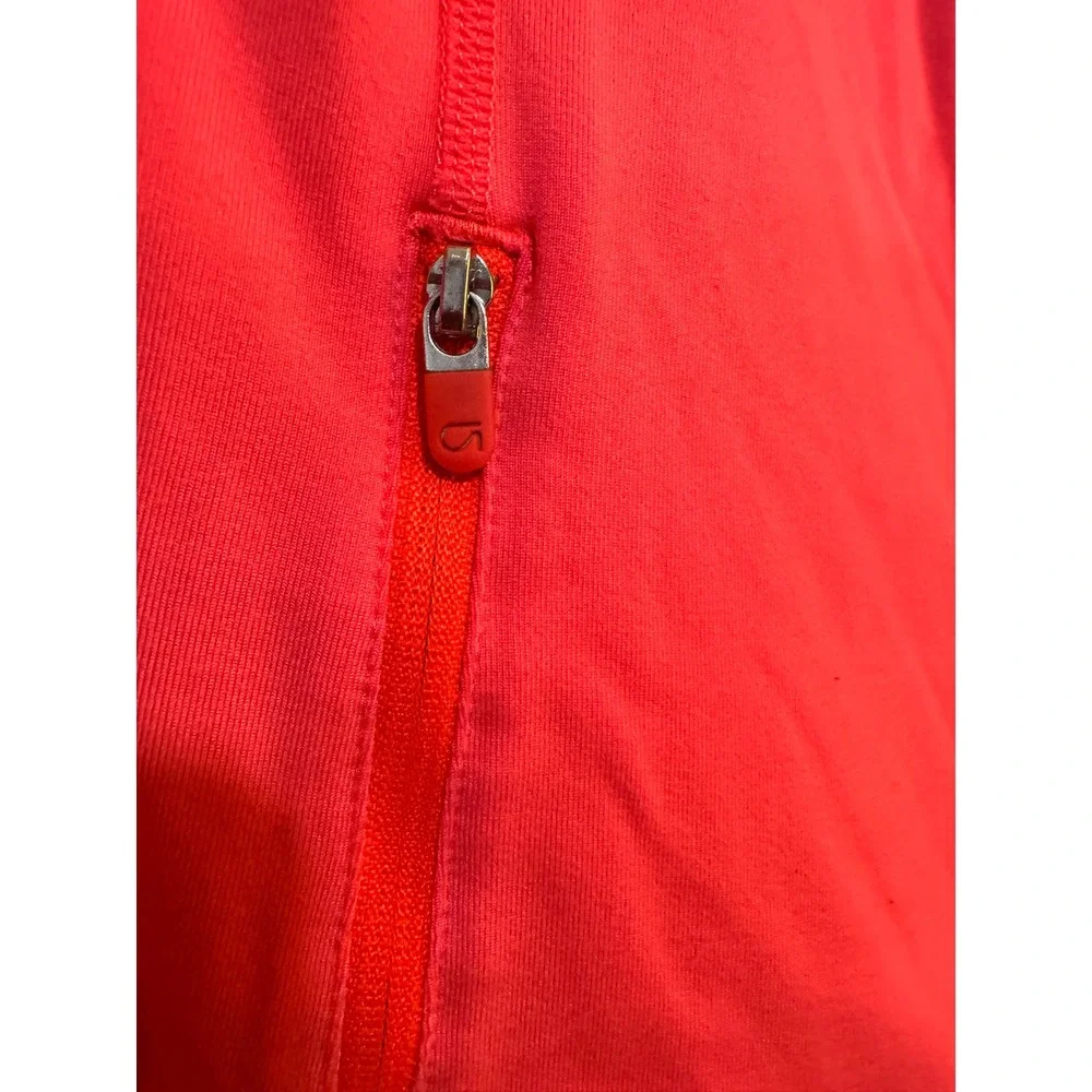 GapFit Womens Full Zip Athletic Jacket Coral Pink Thumbholes Size S